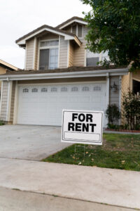 house with yard sign rent